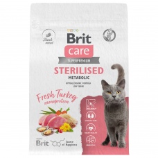 Brit Care сухой корм для стерилизованных кошек, индейка