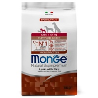 Monge Mini Сухой корм для собак с ягненком 800 г + пауч с говядиной в подарок