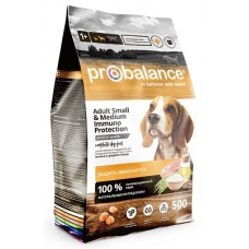 Probalance корм сухой Immuno Adult Small&Medium для взр собак малых и ср пород, 0,5кг