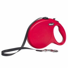 FLEXI New Classic L Tape 5 m Поводок-рулетка, лента, красная, до 50кг