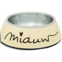 Миска Miauw 2в1 бежевая для кошек