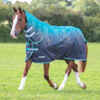 SHIRES TEMPEST Попона прогулочная с капором для лошади "Original", 600D, 200g, голубая молния