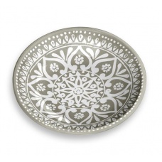 TARHONG Миска для животных "Boho Medallion", белая с рисунком, 13х13х2,8см (180мл)