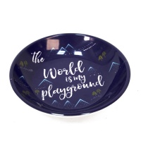 TARHONG Миска для животных "Playground", синяя, 13х13х2,8см (180мл)