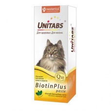 ЮНИТАБС Паста BiotinPlus с Q10 для кошек 120мл