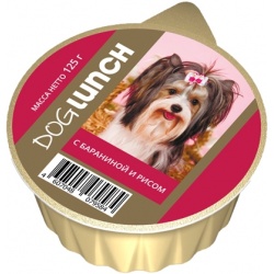 Dog Lunch консервы для собак крем-суфле Баранина с рисом