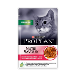 Pro Plan Pouch консервы для стерилизованных кошек утка в соусе